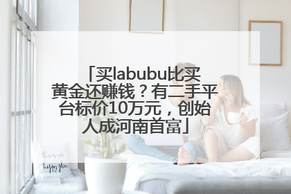 买labubu比买黄金还赚钱？有二手平台标价10万元，创始人成河南首富