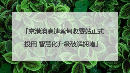 京港澳高速蔡甸收费站正式投用 智慧化升级破解拥堵