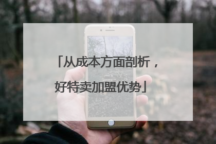 从成本方面剖析，好特卖加盟优势