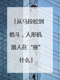 从马拉松到格斗，人形机器人在“赛”什么