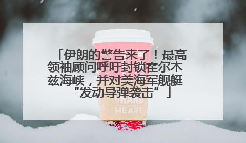 伊朗的警告来了！最高领袖顾问呼吁封锁霍尔木兹海峡，并对美海军舰艇“发动导弹袭击”
