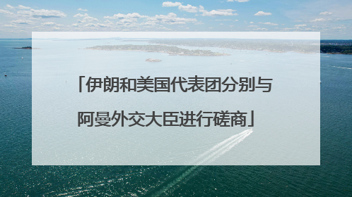 伊朗和美国代表团分别与阿曼外交大臣进行磋商