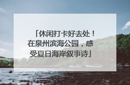 休闲打卡好去处！在泉州滨海公园，感受夏日海岸叙事诗