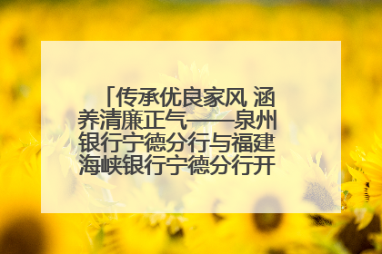 传承优良家风 涵养清廉正气——泉州银行宁德分行与福建海峡银行宁德分行开展主题党日活动