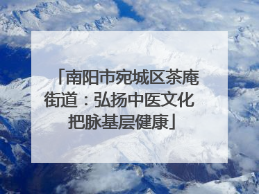 南阳市宛城区茶庵街道：弘扬中医文化 把脉基层健康