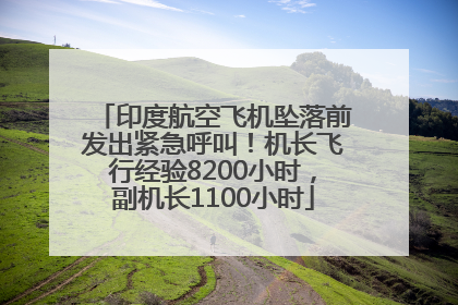 印度航空飞机坠落前发出紧急呼叫！机长飞行经验8200小时，副机长1100小时