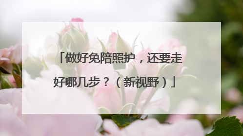 做好免陪照护，还要走好哪几步？（新视野）