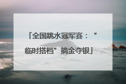 全国跳水冠军赛：“临时搭档”摘金夺银