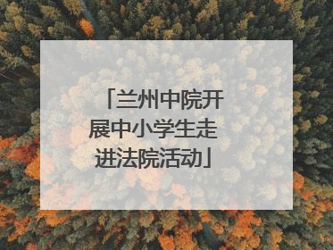 兰州中院开展中小学生走进法院活动