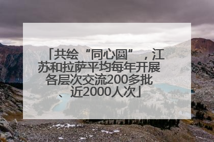 共绘“同心圆”，江苏和拉萨平均每年开展各层次交流200多批、近2000人次