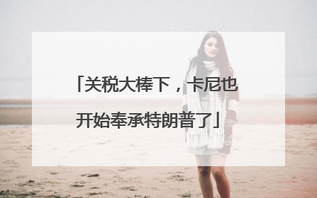 关税大棒下，卡尼也开始奉承特朗普了