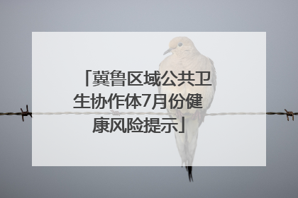 冀鲁区域公共卫生协作体7月份健康风险提示