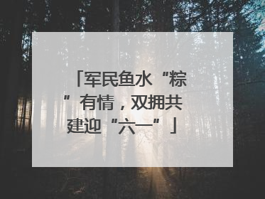 军民鱼水“粽”有情，双拥共建迎“六一”