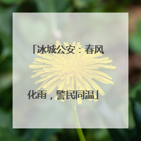 冰城公安：春风化雨，警民同温