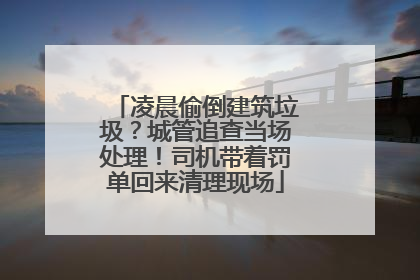 凌晨偷倒建筑垃圾？城管追查当场处理！司机带着罚单回来清理现场