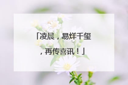 凌晨，易烊千玺，再传喜讯！