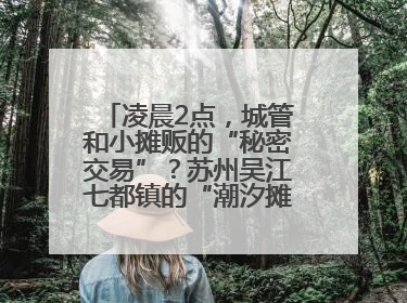 凌晨2点，城管和小摊贩的“秘密交易”？苏州吴江七都镇的“潮汐摊区”让城市管理有了人情味
