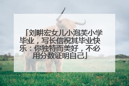 刘畊宏女儿小泡芙小学毕业，写长信祝其毕业快乐：你独特而美好，不必用分数证明自己