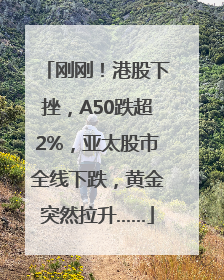 刚刚！港股下挫，A50跌超2%，亚太股市全线下跌，黄金突然拉升……