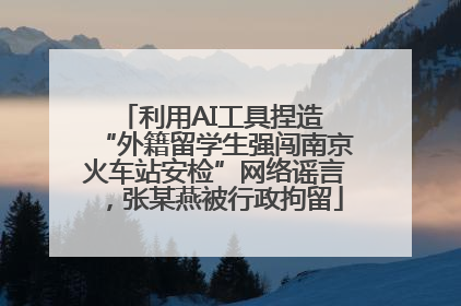 利用AI工具捏造 “外籍留学生强闯南京火车站安检”网络谣言，张某燕被行政拘留