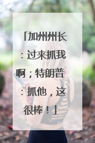 加州州长：过来抓我啊；特朗普：抓他，这很棒！