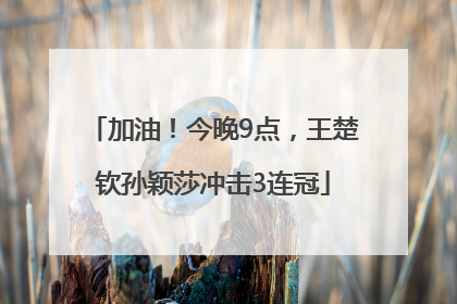 加油！今晚9点，王楚钦孙颖莎冲击3连冠