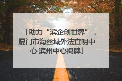 助力“滨企创世界”，厦门市海丝域外法查明中心·滨州中心揭牌