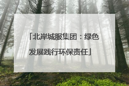 北岸城服集团：绿色发展践行环保责任