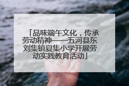 品味端午文化，传承劳动精神——五河县东刘集镇夏集小学开展劳动实践教育活动