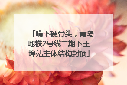 啃下硬骨头，青岛地铁2号线二期下王埠站主体结构封顶