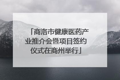 商洛市健康医药产业推介会暨项目签约仪式在商州举行
