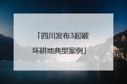 四川发布3起破坏耕地典型案例