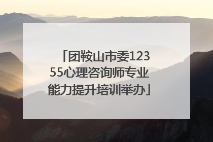 团鞍山市委12355心理咨询师专业能力提升培训举办