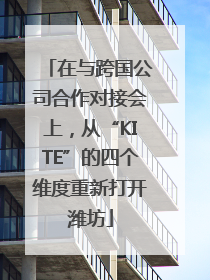 在与跨国公司合作对接会上，从“KITE”的四个维度重新打开潍坊