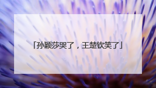 孙颖莎哭了，王楚钦笑了