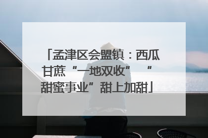 孟津区会盟镇：西瓜甘蔗“一地双收” “甜蜜事业”甜上加甜