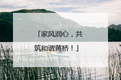 家风润心，共筑和谐黄桥！