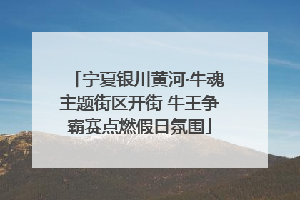 宁夏银川黄河·牛魂主题街区开街 牛王争霸赛点燃假日氛围
