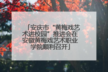 安庆市“黄梅戏艺术进校园”推进会在安徽黄梅戏艺术职业学院顺利召开