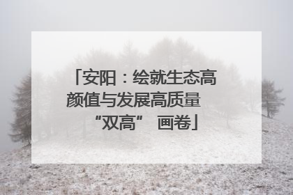 安阳：绘就生态高颜值与发展高质量 “双高” 画卷