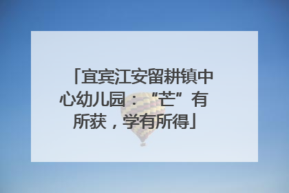 宜宾江安留耕镇中心幼儿园：“芒”有所获，学有所得