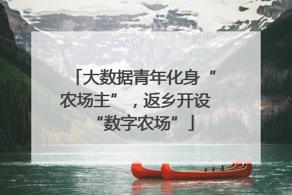 大数据青年化身“农场主”，返乡开设“数字农场”