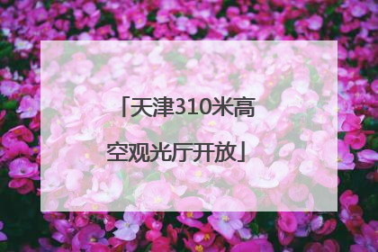 天津310米高空观光厅开放