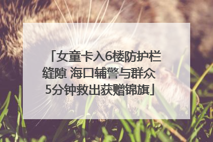 女童卡入6楼防护栏缝隙 海口辅警与群众5分钟救出获赠锦旗