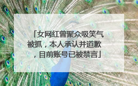 女网红曾聚众吸笑气被抓，本人承认并道歉，目前账号已被禁言