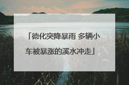 德化突降暴雨 多辆小车被暴涨的溪水冲走