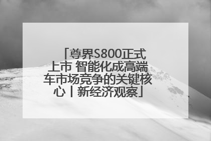 尊界S800正式上市 智能化成高端车市场竞争的关键核心丨新经济观察