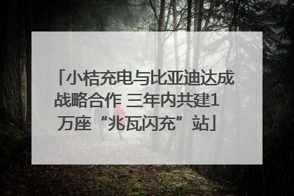 小桔充电与比亚迪达成战略合作 三年内共建1万座“兆瓦闪充”站