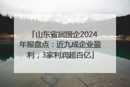 山东省属国企2024年报盘点：近九成企业盈利，3家利润超百亿