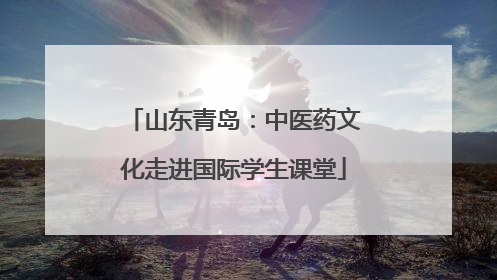 山东青岛：中医药文化走进国际学生课堂